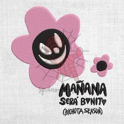 manana sera bonita bichota season karol g pink hair embroidery