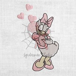 disney cute girl love daisy duck design embroidery