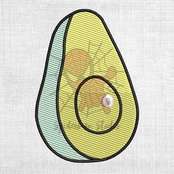 avocado patch fruit design embroidery