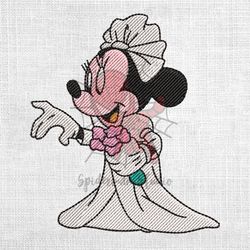 bride minnie mouse disney mickey wedding embroidery