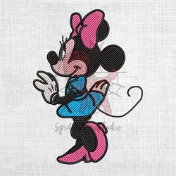 disney girl minnie mouse couple matching design embroidery