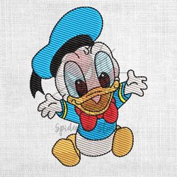 chibi sailor donald duck valentine couple matching embroidery