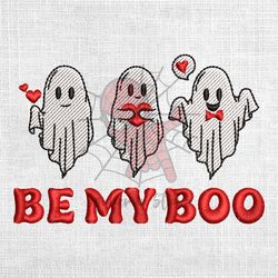 be my boo ghost valentine day embroidery