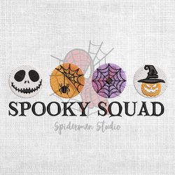 spooky squad jack skellington halloween day embroidery