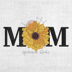 sunflower mom machine embroidery design