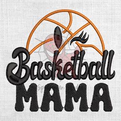 basketball mama machine embroidery design