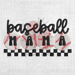 baseball mama machine embroidery design