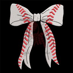softball bow sports embroidery design