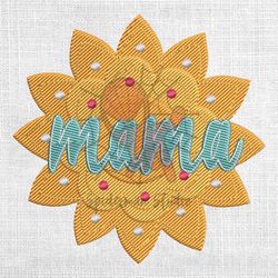 mama sunflower design machine embroidery