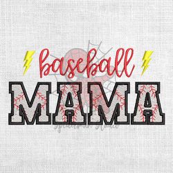 baseball mama softball embroidery design