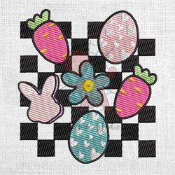 rabbit egg easter machine embroidery design