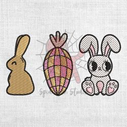 rabit carrot bunny easter machine embroidery design