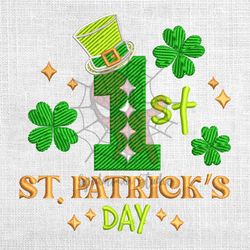 first st patrick's day machine embroidery design