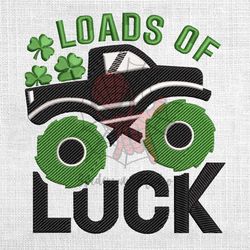 loads of luck patrick truck embroidery design