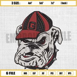 georgia bulldog 3d puff embroidery logo for cap