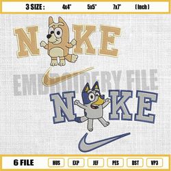 nike bandit and chilli heeler embroidery design