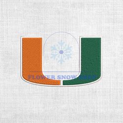 ncaa miami hurricanes sport logo embroidery design