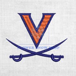 virginia cavaliers ncaa logo embroidery design