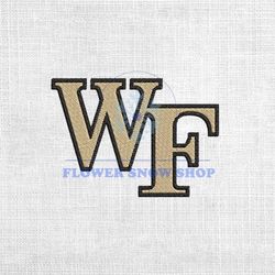 wake forest demon deacons ncaa sport logo embroidery design