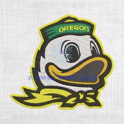 oregon ducks mascot ncaa football logo embroidery design