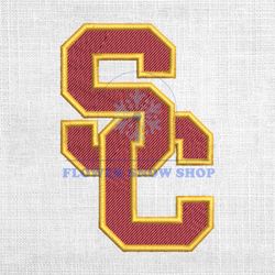 southern california troujans ncaa football logo embroidery design