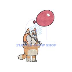 bingo heeler balloon embroidery, bingo heeler cartoon embroidery, disney embroidery png