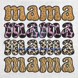 leopard mama machine embroidery design