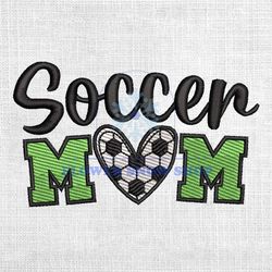 soccer mom heart machine embroidery design