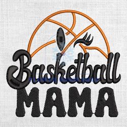 basketball mama machine embroidery design