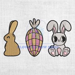 rabit carrot bunny easter machine embroidery design