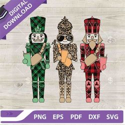 christmas nutcrackers stanley tumbler svg, nutcrackers stanley tumbler and bag svg, christmas leopard plaid nutcrackers