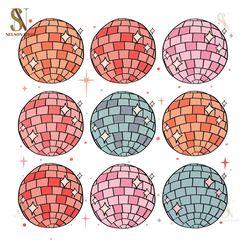 disco balls pngnew years sublimation digital design downloadcolorful png, 2024 png, new years eve png, disco dance png