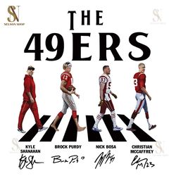 49ers walking abbey road signatures png