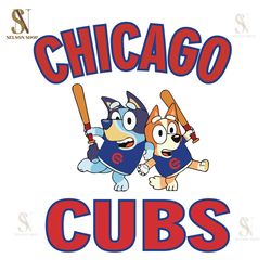 bluey chicago cubs baseball
