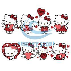 valentine hello kitty bundle svg, valentines day svg, valentine svg, love svg