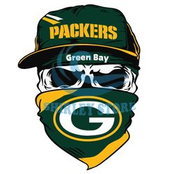 green bay packers skull svg, packers svg, football svg, green bay packers svg