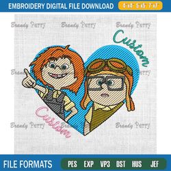 adventurer carl and ellie custom name embroidery