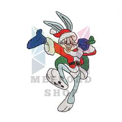 bugs bunny santa claus embroidery