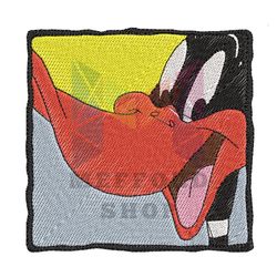 happy face daffy duck embroidery