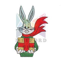 bugs bunny christmas gift embroidery