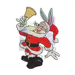 bug bunny santa christmas day embroidery