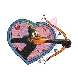 daffy duck valentine day embroidery