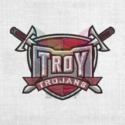 troy trojans ncaa football logo embroidery design