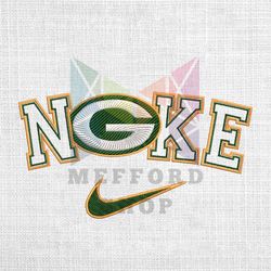 green bay packers x nike swoosh logo embroidery design