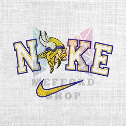 minnesota vikings x nike swoosh logo embroidery design