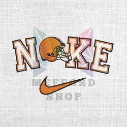 cleveland browns x nike swoosh logo embroidery design