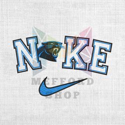 carolina panthers x nike swoosh logo embroidery design