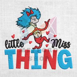 little miss thing dr seuss story book embroidery