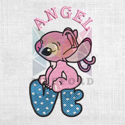 disney alien dog angel love matching couple embroidery