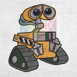 walle pixar robot design embroidery
